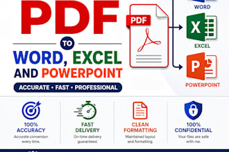 convert PDF to word, excel or powerpoint accurately and fast