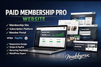 build paid membership pro website, membership site, subscription website