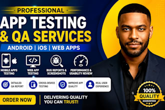 do professional app testing and QA for android, ios, and web apps