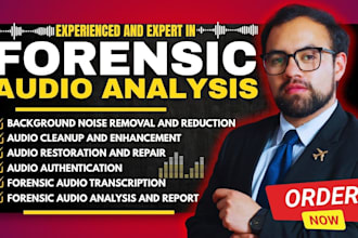do forensic audio analysis, enhancement, restoration, and noise reduction