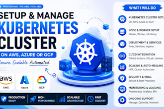 setup and manage kubernetes cluster on AWS, azure or gcp