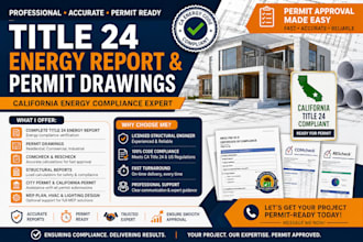 prepare california title 24 energy reports for city permit approval