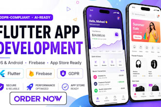 develop flutter mobile app ios android mvp app development flutter developer
