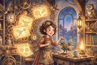 hand drawn watercolor children book illustration