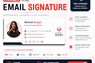 make clickable email signature or HTML email signature