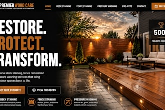 design wix deck staining website fence staining pressure washing website