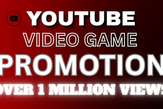 promote game youtube channel video livestream SEO to over 1 million views