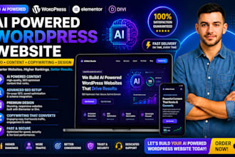 build an ai powered wordpress website SEO content copywriting elemetor divi