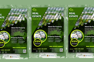 design luxury real estate flyer, open house flyer and property brochure