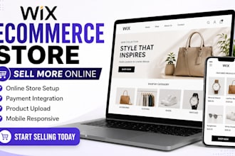 create wix ecommerce website, wix online store and wix shop redesign