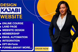 build kajabi website and online course, kajabi expert, landing page