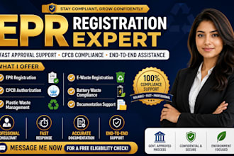 provide epr registration cpcb authorization, plastic waste management