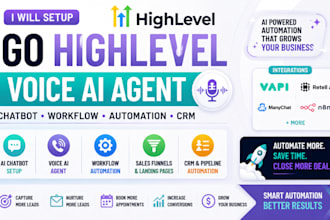 setup gohighlevel voice ai agent chatbot workflow automation vapi retell ai