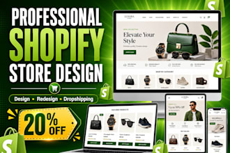 design a high converting shopify store or shopify website redesign