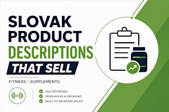 write professional slovak product descriptions for businesses