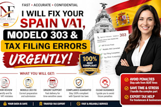 fix your spain vat, modelo 303, tax filing errors urgently