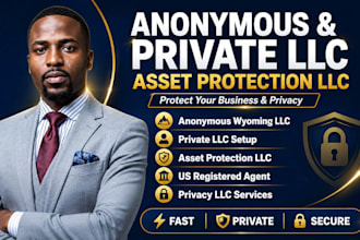 create anonymous private llc, asset protection llc and get US registered agent