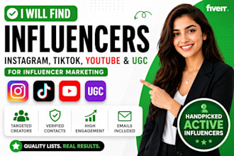 find the best instagram youtube tiktok influencer for influencers marketing