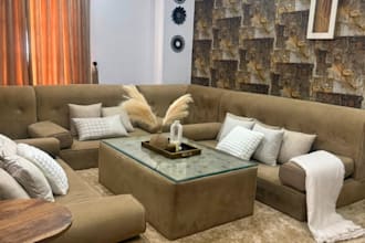 create a cozy elegant room styling mood board