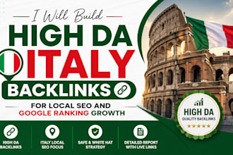 build high da italy  backings  for local SEO  google ranking  growth