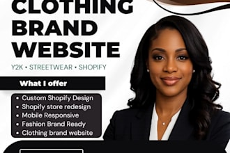 design your clothing brand website y2k shopify store streetwear website
