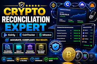 reconcile crypto exchanges and wallets with koinly, cointracker and bitwave