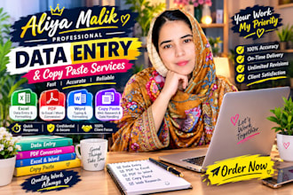 do PDF data entry, PDF to excel, word and copy paste