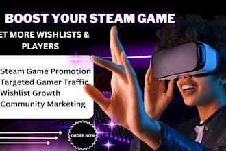 steam game promotion, boost game wishlists and visibility, steam game marketing