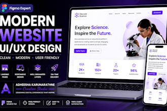 design a modern website UI UX in figma