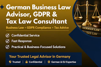 be your german business law advisor, gdpr, german lawyer on tax advise