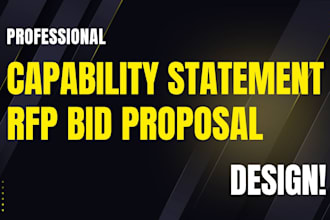 design a corporate capability statement or rfp bid proposal