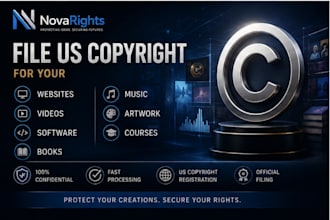 file US copyright for websites videos software books music artwork courses
