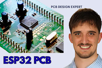 design iot pcb with esp32, bluetooth and wifi for smart wireless device project