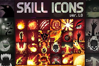 design game icons, skill icons, item icons and ui icon packs for your 2d game
