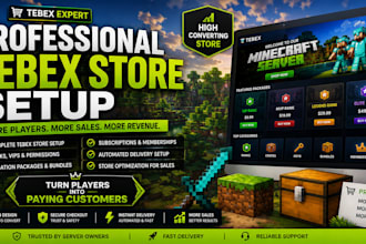 setup a high converting minecraft tebex store that boosts server revenue