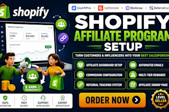 setup shopify affiliate program using goaffpro uppromote bixgrow referral candy