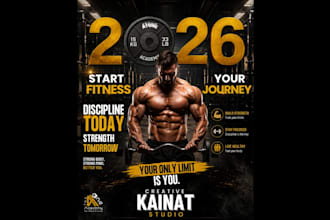 design sports event posters and fitness promotional flyers