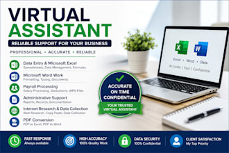 provide professional administrative and virtual assistant services