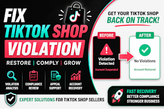 fix tiktok shop violation errors, account reinstatement