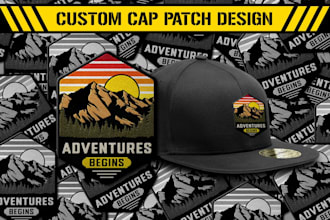 create a custom hat or cap patches, unique logo and badge