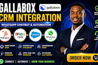 integrate gallabox with hubspot zoho CRM and salesforce whatsapp chatbot