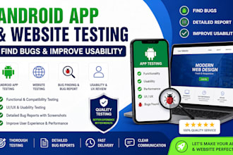 test review android app testing find bugs and test usability for website