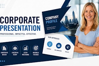 corporate business presentation slides,company profile executive slides deck pro
