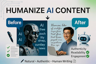 humanize ai generated content marketing for natural and authentic copywriting