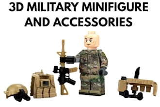model custom lego minifigure, lego accessories for printing and shipping