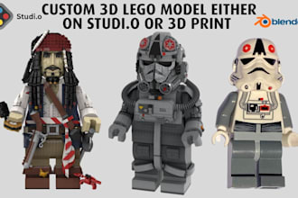 do custom lego minifigure lego moc sets partlist and instruction or for 3d print