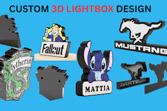 do custom 3d lightbox keychain hypechain 3d logo coaster stl 3mf files