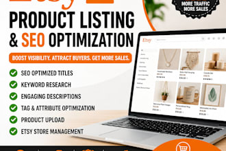 create etsy SEO product listings and optimize etsy shop for more sales