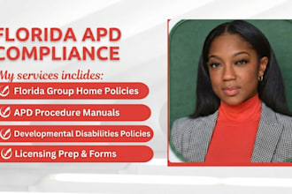 draft adp policies and procedure manuals for florida group home, get licensed