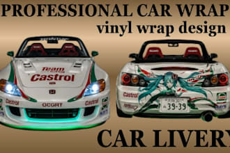 design premium motorsport, drift, anime, racing car livery wraps, assetto corsa